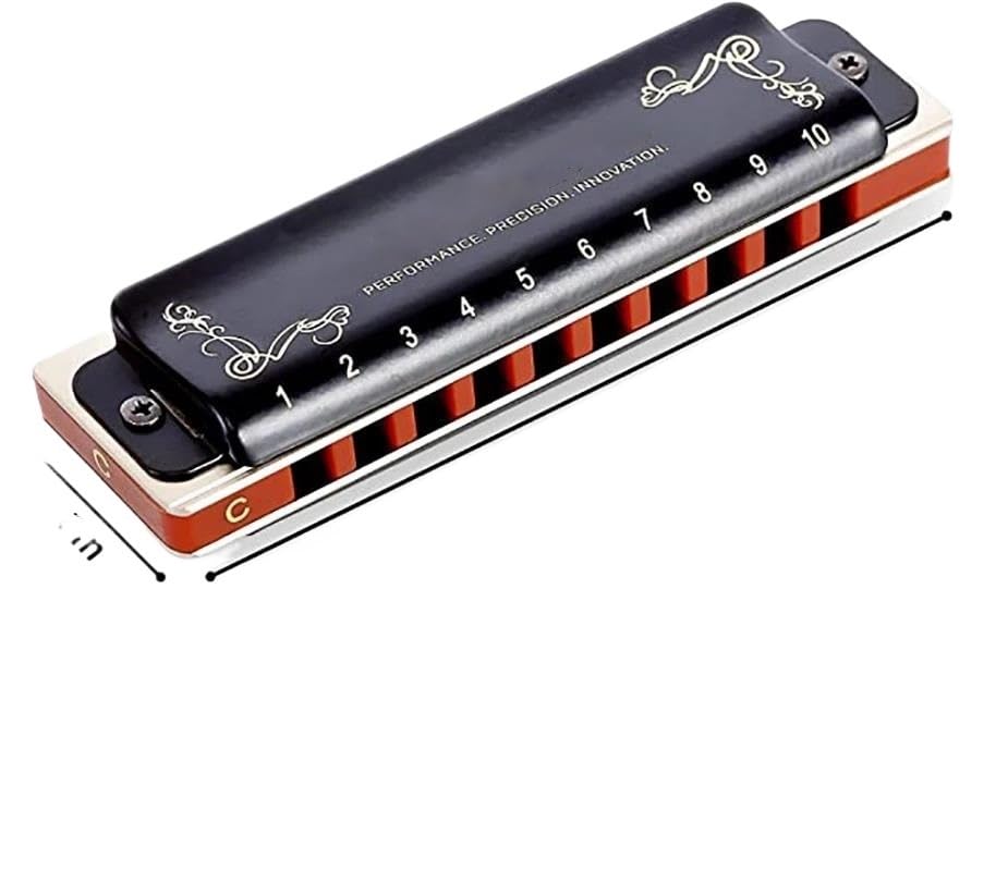 Standardowe Harmonijki Diatoniczna harmonijka bluesowa w tonacji C 10 otworów 20 tonów 008K Blues Harp Mouth Organ(Black)