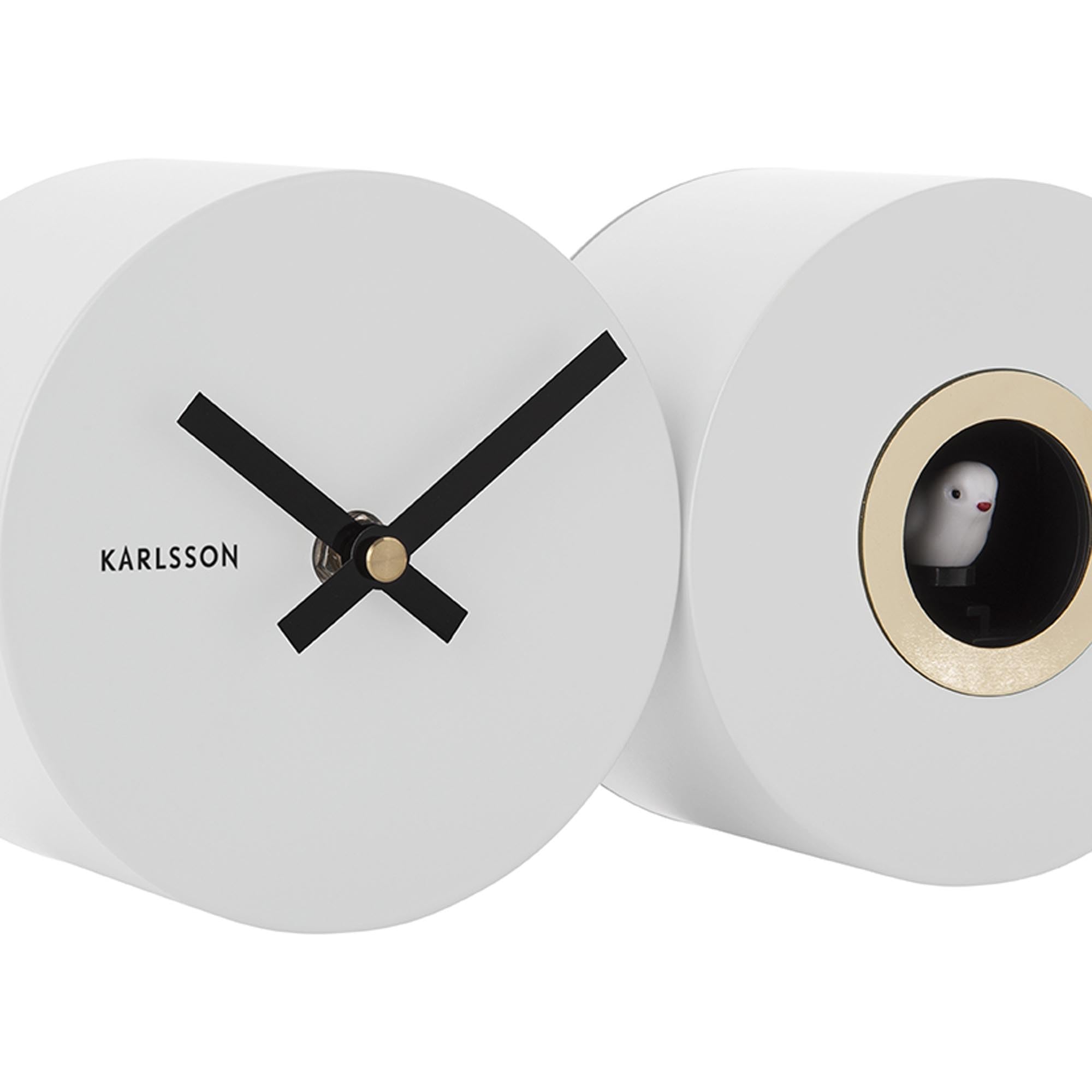 Karlsson Cuckoo Horloge à coucou moderne métallique métallique Doré 21