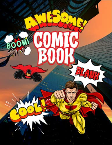 AWSOME BLANK COMIC BOOK.: LUXURIOUS GLOSSY 8.5X11 INCH BOOK COVER, FILLED WITH 120 UNIQUE BOXED BLANKS FOR THE CREATION OF DRAWING YOUR OWN COMIC BOOK, IDEAL FOR KIDS OR ADULTS. image 2