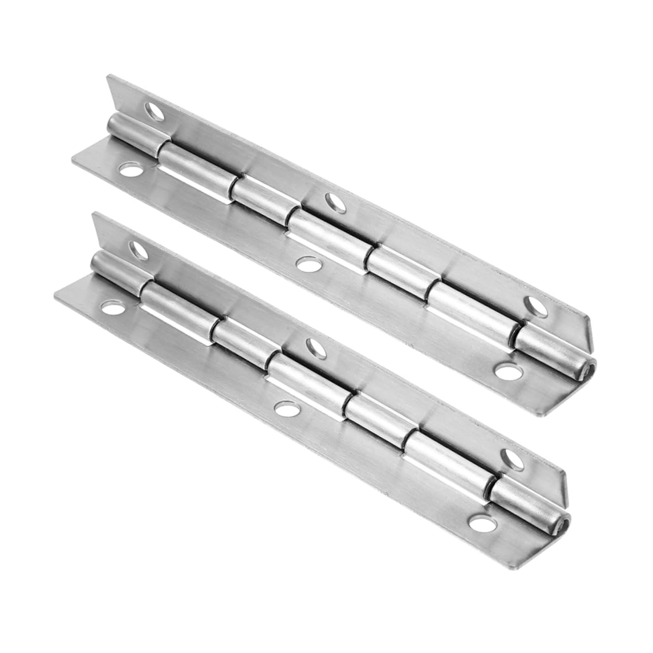 NULYLU 6pcs Piano Hinge Long Hinges Flush Hinges Butt Hinges for Cabinet Doors Table Hinge Continuous Hinge Hinges for Crafts Cabinet Hinges Piano Connector Stainless Steel Silver