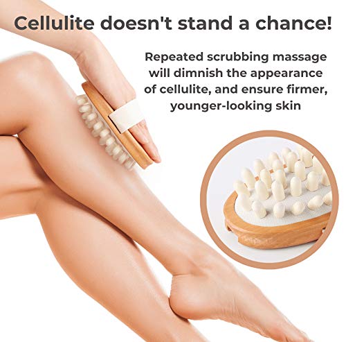 Dry Brushing Body Brush Set – Natural Bristle Spa Exfoliator Kit with Face Cleansing Brush, Long Dry Brushing Body Brush for Lymphatic Drainage & Massaging Cellulite Brush for Smooth, Radiant Skin - Image 5
