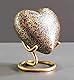 eSplanade Herzform Feuerbestattungsurne Messing Memorial Container Jar Pot | Urnen aus Metall | Erinnerungsurnen (Golden) - Small Size Brass Urn/Keepsakes