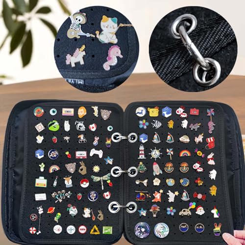 6 Pages Pin Books For Collectors, Enamel Pin Display Pages Pin Carrying Case, Travel Brooch Pins Display Bag(Not Include any Accessories)3
