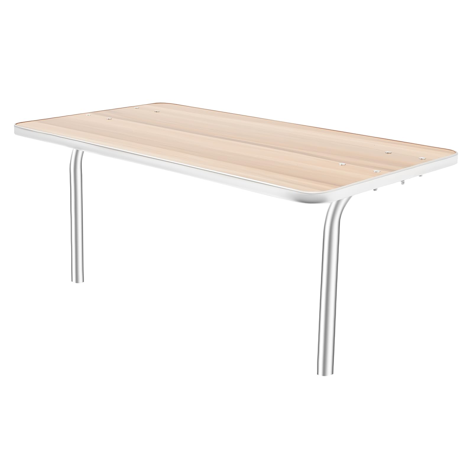 Wood & Steel Pipe Wheelchair Tray,Wheelchair Mounting Tray Table with Steel Pipe Support,Detachable Wooden Wheelchair Table for Eat,Read,Write,Work,Do Crafts,Play Computer