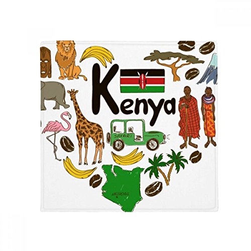Cadeau tapis Kenya cœur drapeau national pour décoration de porte et maison - 2