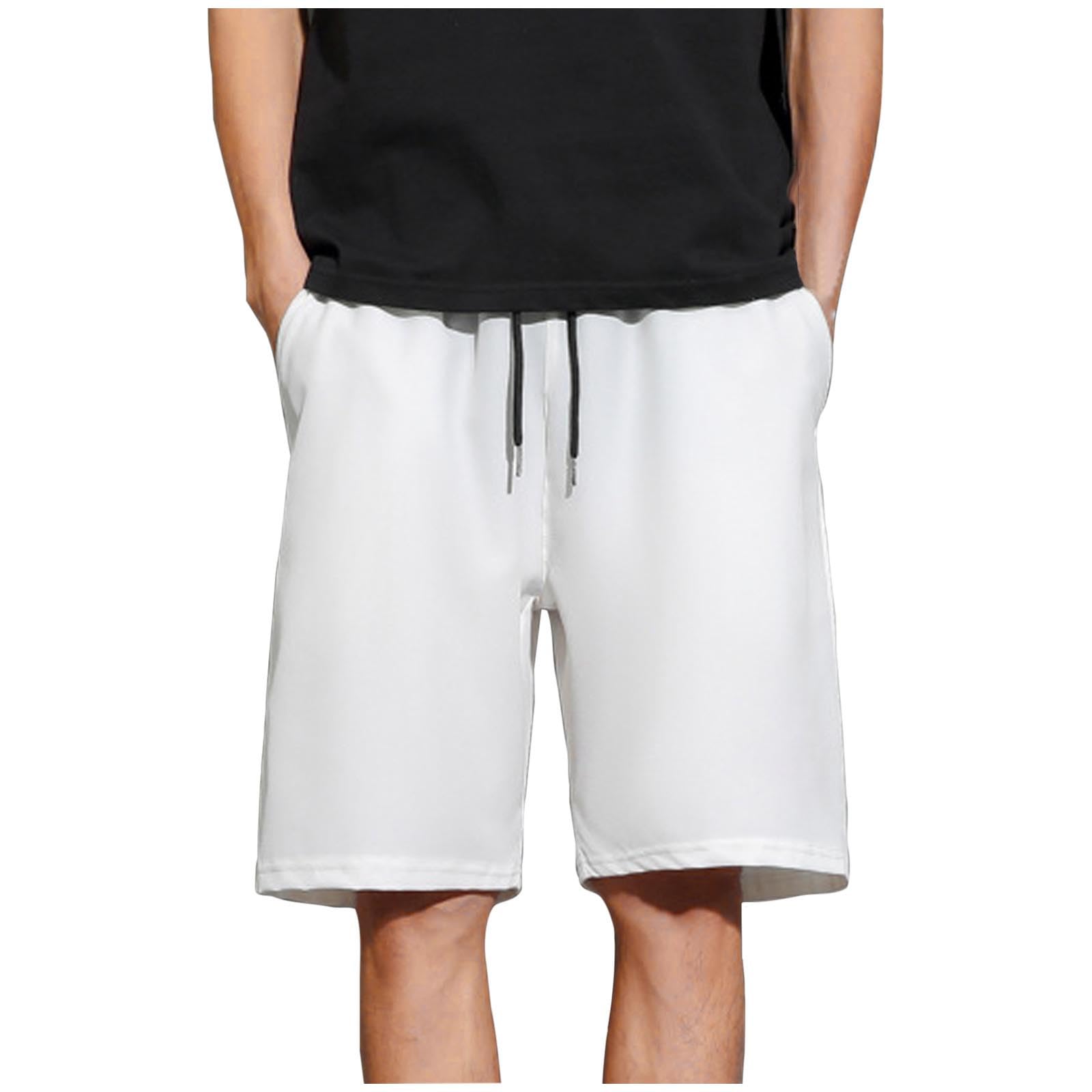 Mens Soft Sports Training Shorts Elastic Waist Lightweight Running Short Pants Breathable Workout Pant