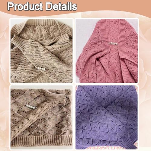 Fashion Hollow Out Knitted Shawl Coat for Women3