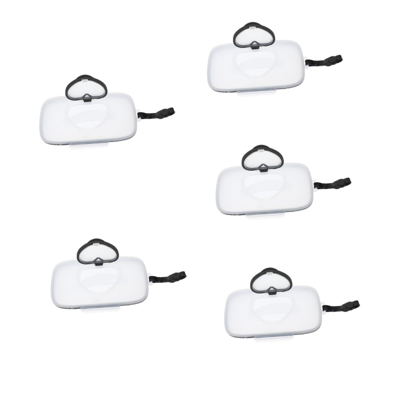 5piezas Dispensador De Reutilizable Caja De Almacenamiento Portátil Para Pañuelos Húmedos Estuche Para y Doméstico Diseño