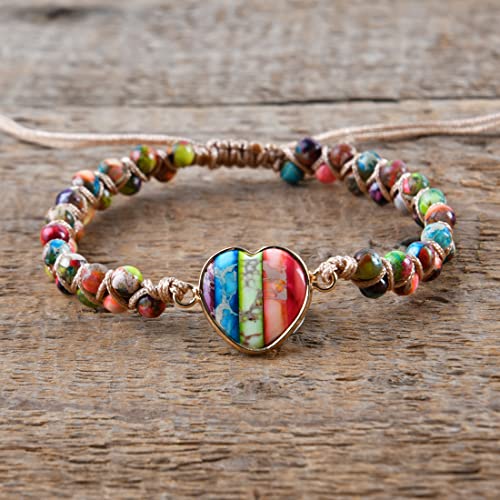 Image of YGLINE Stone Bead Yoga Meditation Bracelet Healing Crystal Double Layer Natural Gemstone Beaded Relax Anxiety Bracelets for Women Men