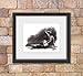 Charcoal Figure Drawing Art Print of Woman Lying Down