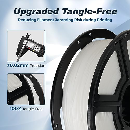 Image of FLASHFORGE Rapid PLA Filament 1.75mm White, Max 500mm /s High Speed Printing, 3D Printer Filament 1kg (2.2lbs) Spool, Dimensional Accuracy + /- 0.02mm, Enjoy Exceptional Print Quality