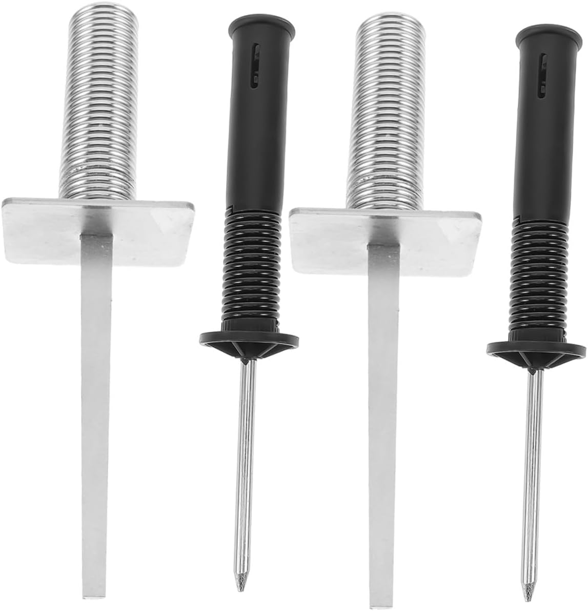 Toyvian 4Pcs Spring-loaded Football Flagpole Holders with Ground Stakes for Soccer Training Stable Corner Flag Spring Bases for Enhanced Stability and Easy Transport