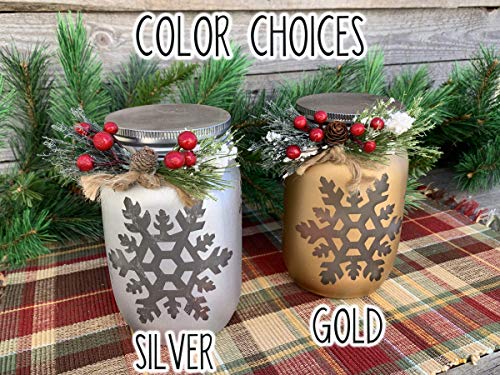 Elegant Reindeer Snowflake LED Mason Jar String Lights for Festive Winter Decor - Image 5