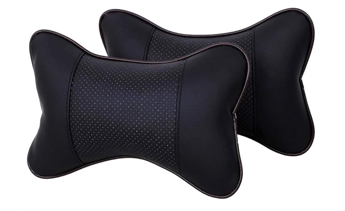 DLLRYLODY 2 Pcs Car Headrest Cushion for Mitsubishi Colt 5-Türer (2023-2024), Ergonomic Memory Foam Neck Pillow Premium Support Pad fatigue relief comfort parts anti strain,Black