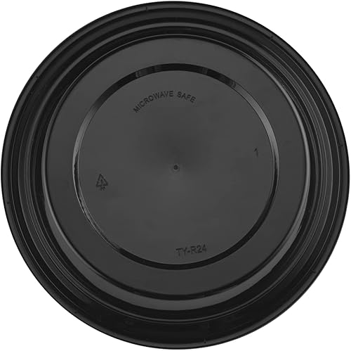 Miniatura 4 de TIYA - Recipientes de comida para llevar, 24 onzas, paquete de 150 unidades con tapas, cuencos redondos de plástico para almacenamiento de