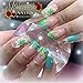 HaFloNa -Set 24 Poinettia Glow In The Dark- Enhance Your Artistic Projects with 3D Acrylic Flowers Handmade - Short & Medium SizeSet 3D Flowers for Nails Designs (Poinettia (5 Petals) Glow)