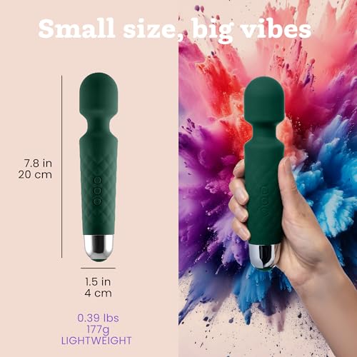 Image of Oliver James Wand Vibrator Sex Toy - 20 Patterns 8 Speeds Long Battery Life | Discreet Adult Toy Vibrating Dildo 6 Hour Battery Life Waterproof USB Rechargeable G Spot Vibrator for Deep Intense Pleasure