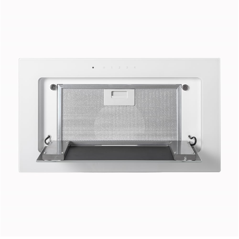 VLANO BREEZE 52 WH Einbau-Dunstabzugshaube, 52 cm, TOUCH, Weiß, Sensorsteuerung, Fernbedienung, LED-Beleuchtung, Glas, Unterbau-Dunstabzugshaube, Abluft Dunstabzug