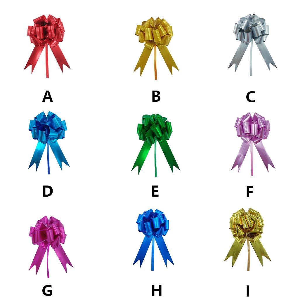 5 Set 30 Stück 3 x 120 cm Hochzeit Pull Schleife 3D Feier Knoten Bänder DIY Blume Auto Geschenke Verpackung Events Party Matt Dunkelblau