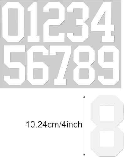 Miniatura 8 de TaoBary 8 hojas de calcomanías de números para buzón, vinilo impermeable, antidecoloración, calcomanías de números autoadhesivas, letreros de