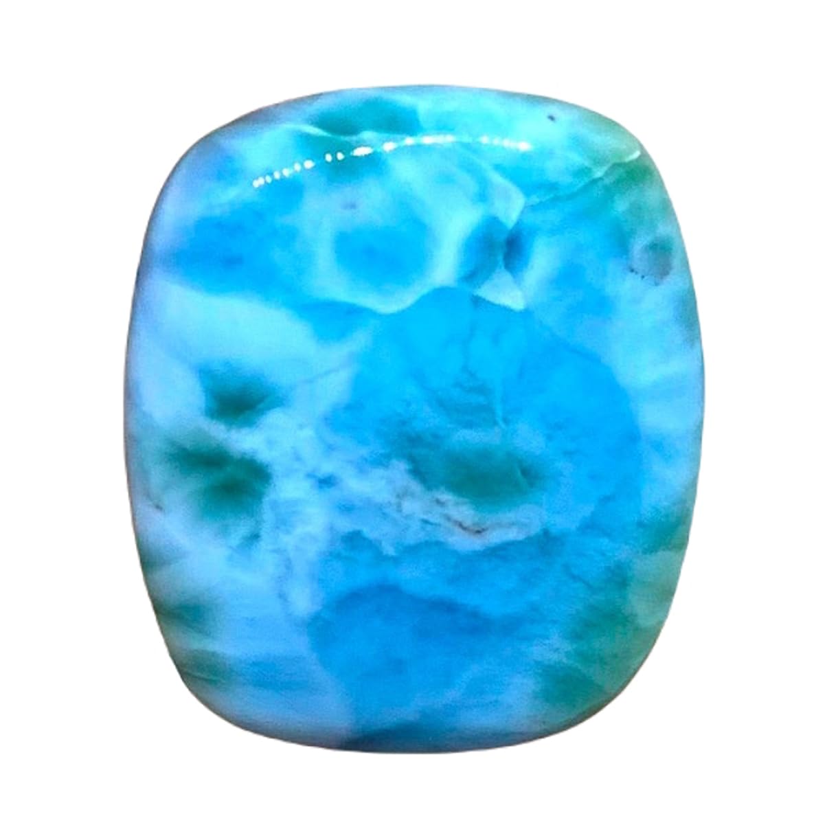 Larimar cabochon rectangulaire pierre naturelle pour fabrication bague