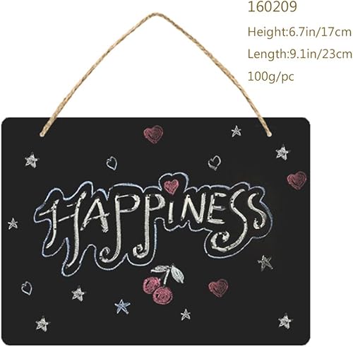 Miniatura 2 de Ciieeo Letrero rústico colgante de pizarra para boda, letrero de mensaje, para decorar la pizarra en vivo en la pizarra, decoración de boda, pizarra