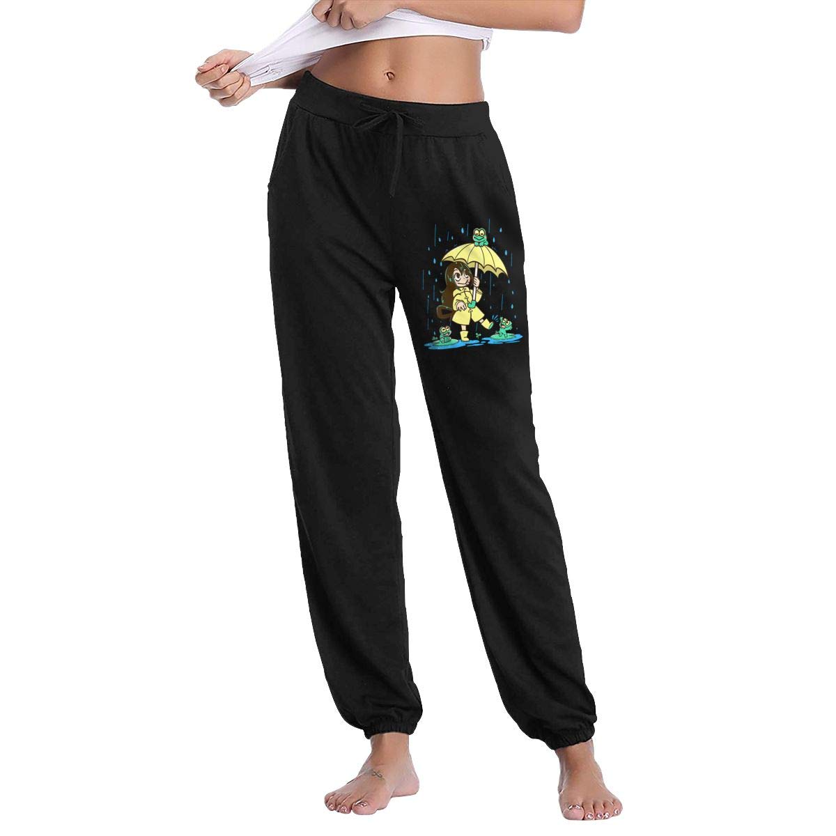 My Hero Academia Asui Tsuyu Best Froppy Girl Women's Pocket Long Pant Bottom Sweatpants