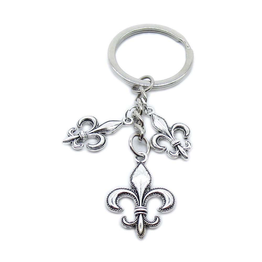 4044 Charms 1 Piece Keychain Keyring Jewellery Clasps Suppliers OP5N2A Lily Iris Lis De Fleur