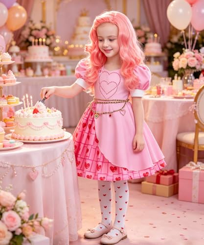 Disfraz rosa para niñas talla 110 (4-5 años) miniatura 2