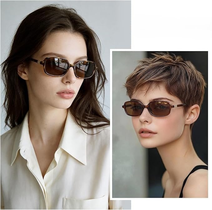 Image of Legend Eyewear Trendy Rectangle Sunglasses for Women Men Retro Fashion 90s Small Square Shades Vintage Y2K Sun Glasses