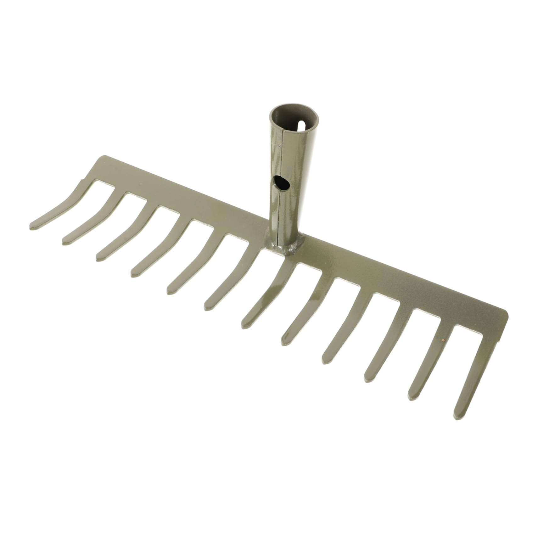 Lot De 4 Râteaux De Jardin en Acier Carbone Vert Petits Outils pour Feuilles pour Le Désherbage