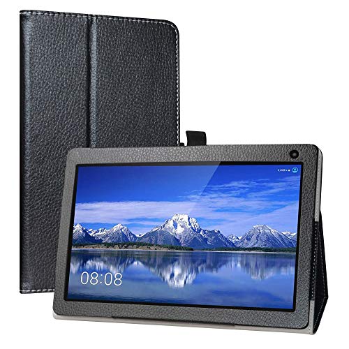 Labanema Compatible with Fusion5 104Bv2 PRO Case, PU Leather Slim Folding Stand Cover for 10.1" Fusion5 104Bv2 PRO Android 9.0 Pie Tablet (Not Fit Other models) - Black