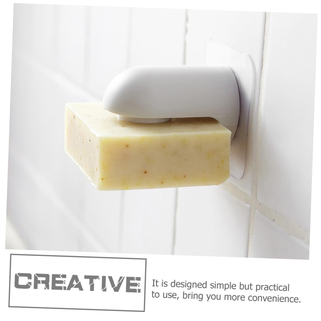 TOPBATHY 6pezzi Supporto Magnetico Per Sapone Da Bagno Mensola Adesiva Da Doccia Plastica Design Elegante e Resistente Alla Ottimizza Asciugatura Sapone