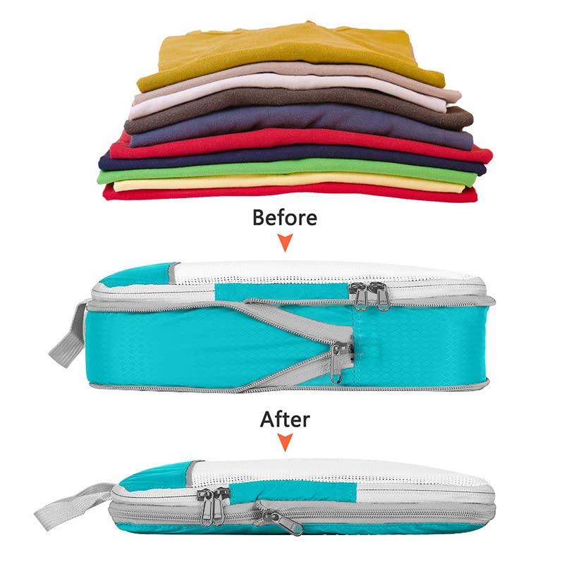Set Organizer Valigia 6/8/9 Cubi Di Imballaggio Da Viaggio Set Di Pezzi, Cubi Multifunzione Organizzatore Bagaglio Da Viaggio Impermeabile Borsa Di Compressione