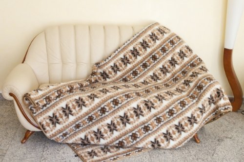 Manta de lana virgen Noruega, 100% lana merino, tamaño: 220 x 200 cm