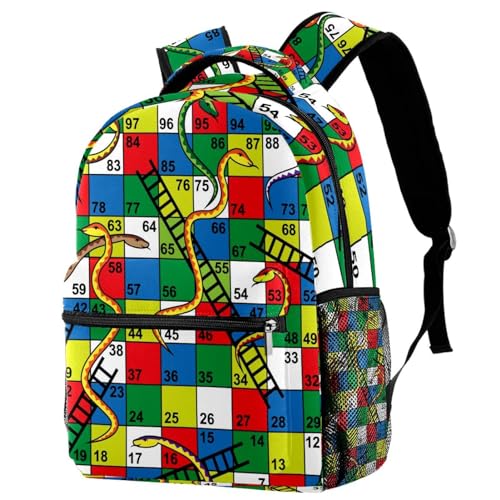 Sac à dos d'école 29.4x20x40cm pour adolescents style serpent original