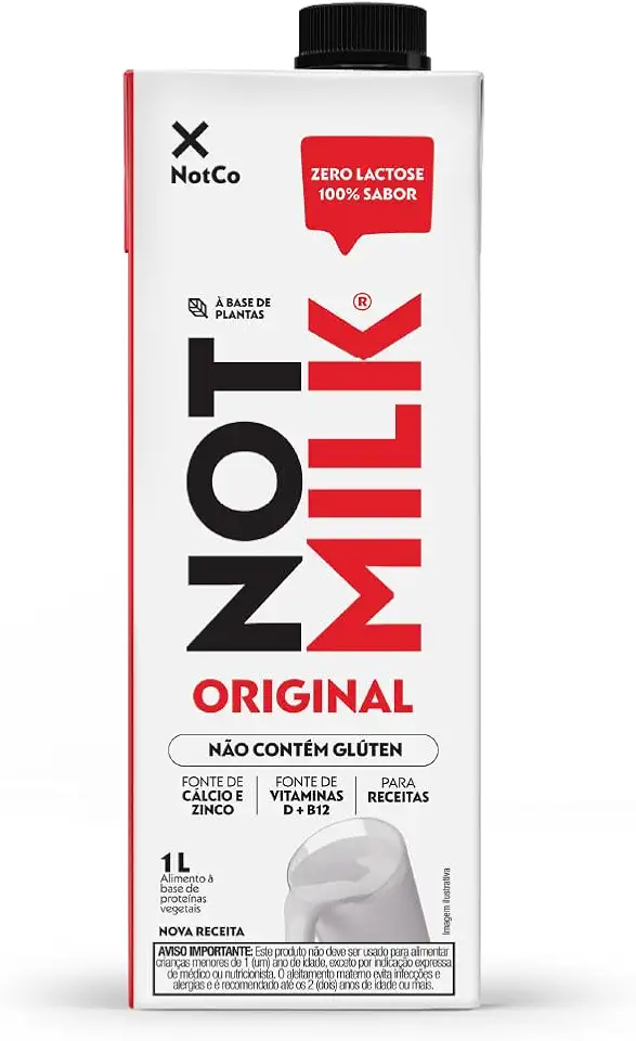 Bebida Vegetal NotCo NotMilk Original 1L, Feito com Ingredientes 100% Vegetais,…