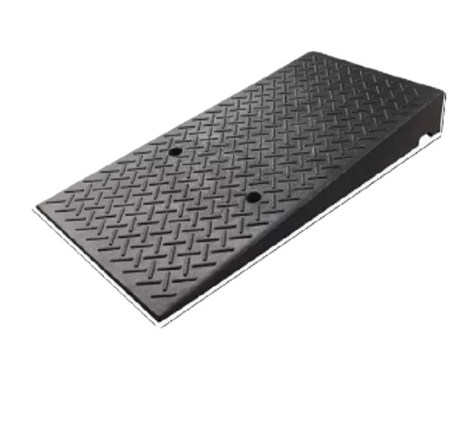 Ground Speed Bumps Rubber and Plastic Step Pad Ramp Curb Household Car Road Threshold Climbing Triangle Speed Bump Uphill Slope, Along The(50x100x14CM)