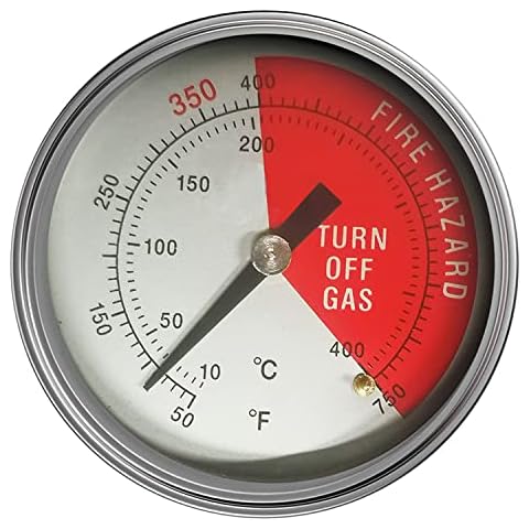 2.75-Inch Deep Fryer Thermometer Replacement for Bayou 2.5, 4, 9 Gallon Fryers, King Kooker and VIVOHOME Fryers Temperature Gauge -Degree Accurate Exact Cover