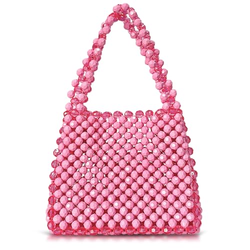 Bolso de mano cuadrado con cuentas para mujer miniatura 1