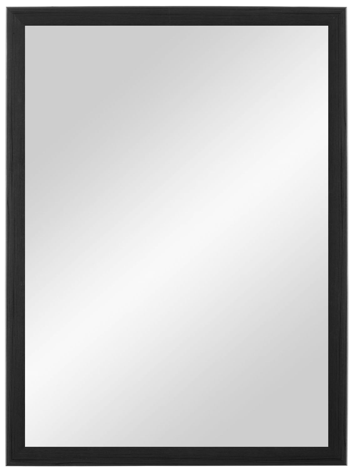 PrimeLuxe Miroir Mural 75 x 75 cm (Dimensions extérieures) carré dans Pin Noir | Couleur et Taille sélectionnables | Miroir Salle de Bain et Couloir | avec Cadre en Bois