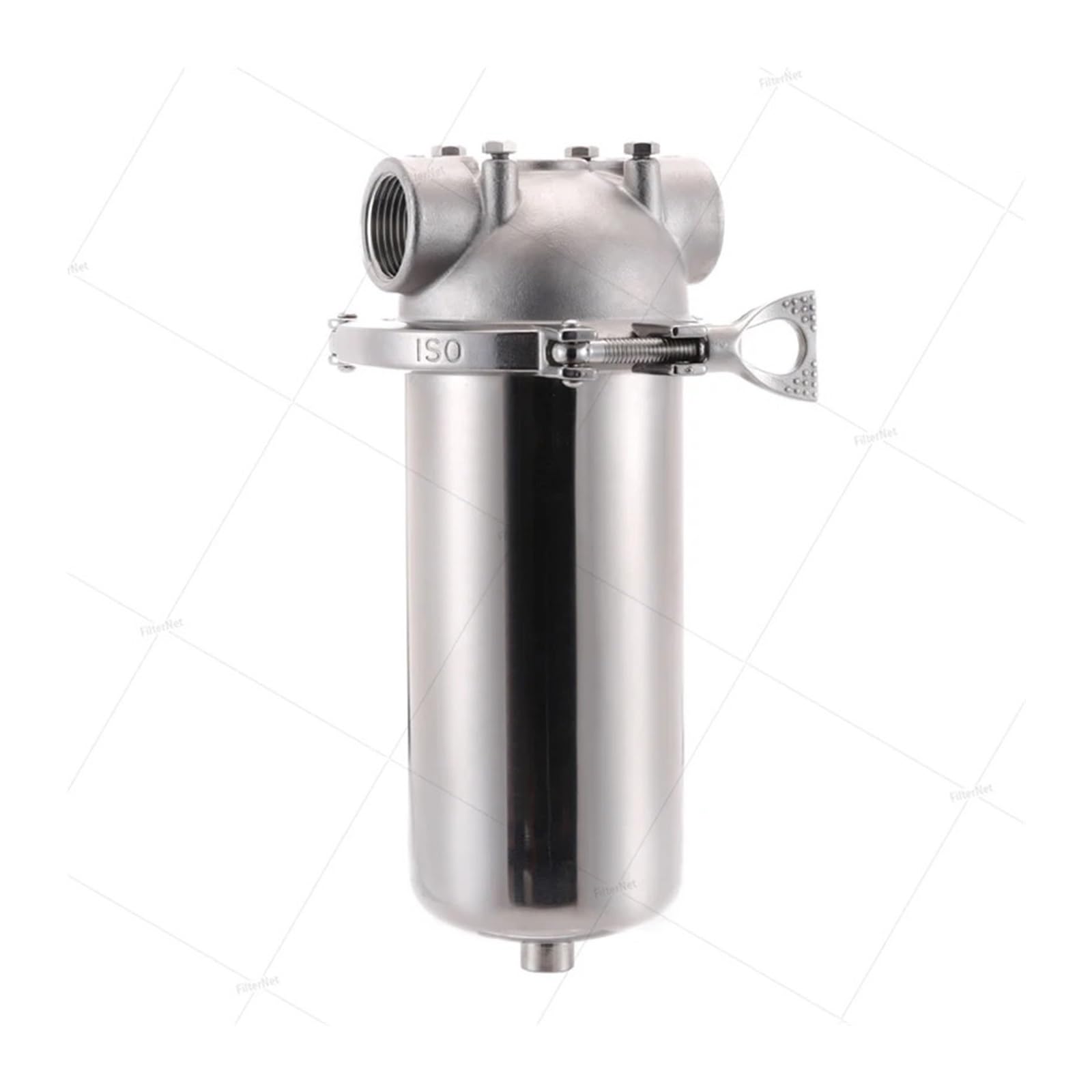 NSF-Filtergehäuse aus Edelstahl for 5"/10"/20"-Filterkartuschen, 1" NPT-Wasserfiltergehäuse for Wasser im ganzen Haus(5thread dn20 with SS)