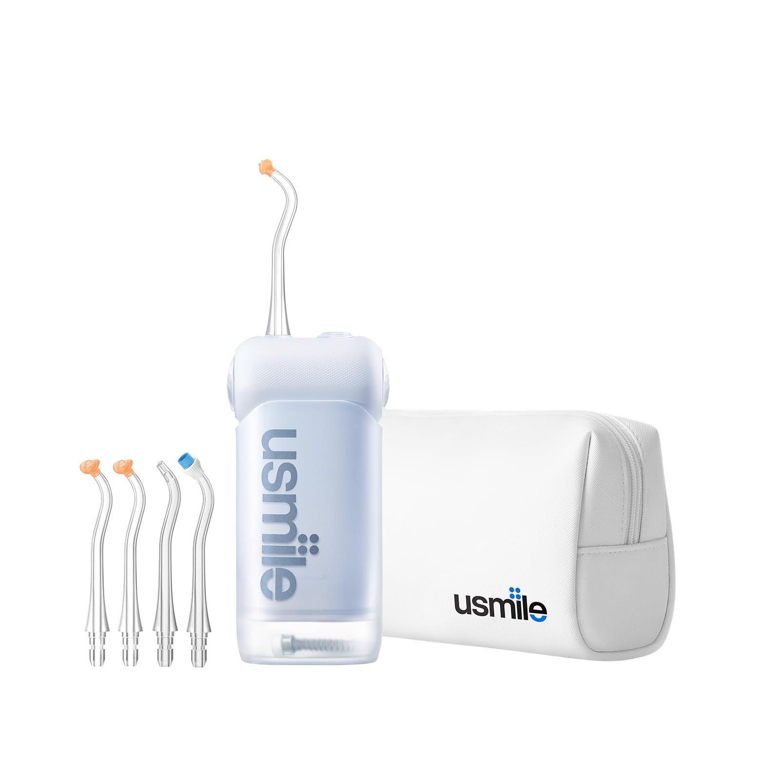 3-in-1 Bundle usmile C10 Portable Water Flosser Blue S-Type Nozzles Travel Case Complete Oral Care Set for Home