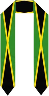 Jamaica Jamaicans Flag Graduation Stole Scarf Shawl Sash Thickened for Abroad Student International Study 2024 Graduate Gift for Unisex Sharp Corner 72 inches Length