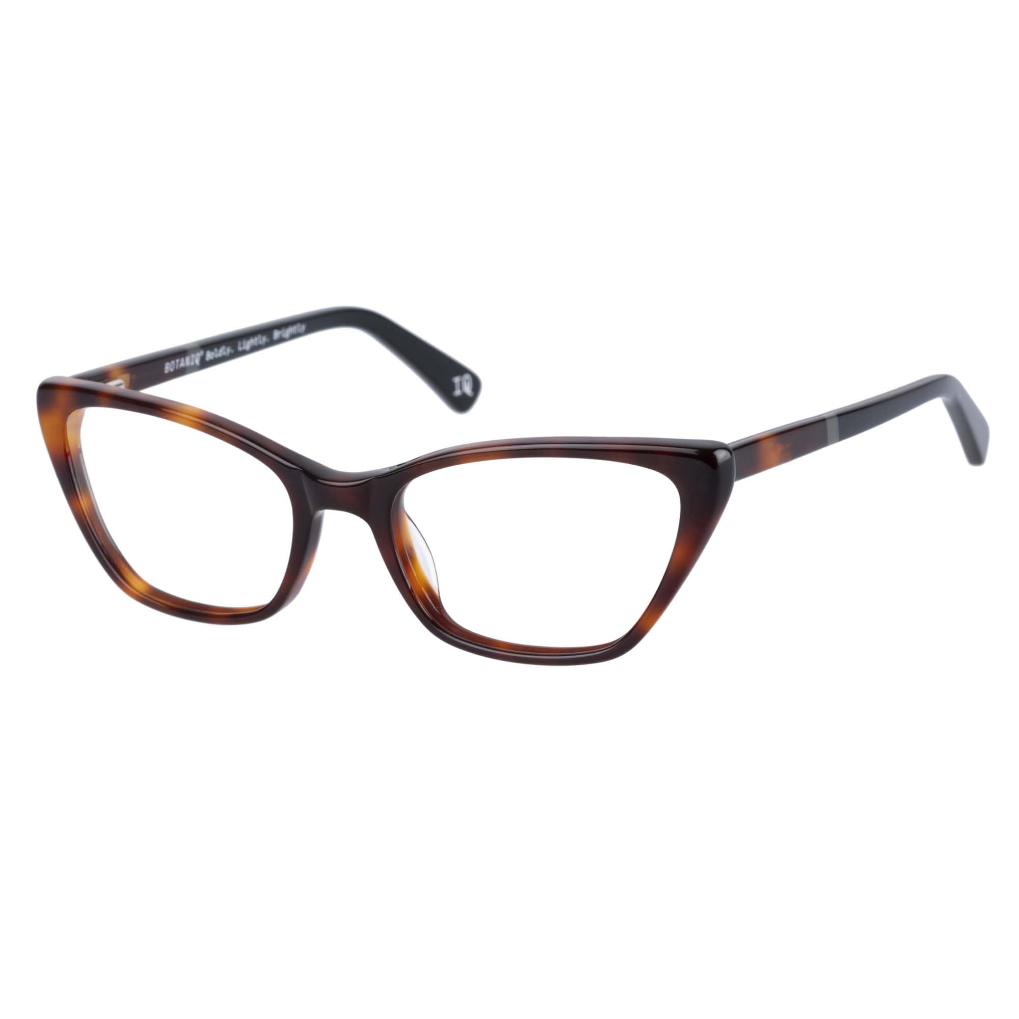 Botaniq Brille mit Sehstärke für Damen optional mit Sonnenbrillentönung oder Blaulichtfilter, Katzenauge, gefertigt aus Acetat (inklusive Brillenetui)