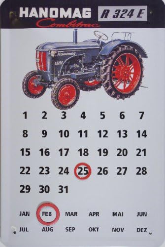 Blechschild Kalender Hanomag Combitrac Traktor : Amazon.de