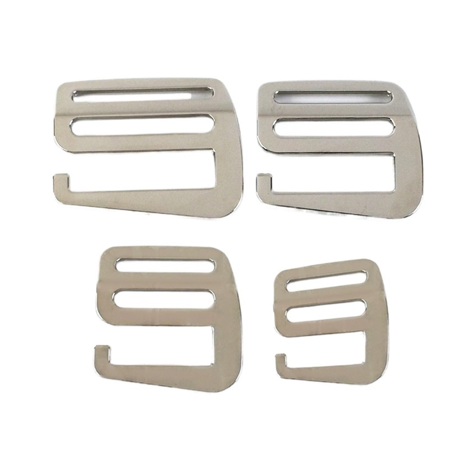 2/5/10 Pezzi 19/25/32/38 mm Fibbie in Metallo for Borsa Tracolla Ganci Cintura Tri-Glide Chiusura Web Anello regolatore Fai da Te Accessori in Pelle(Silver,25mm-10Pcs)