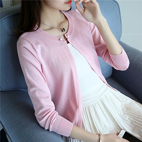Sweater Cardigan Single Button Shrug 