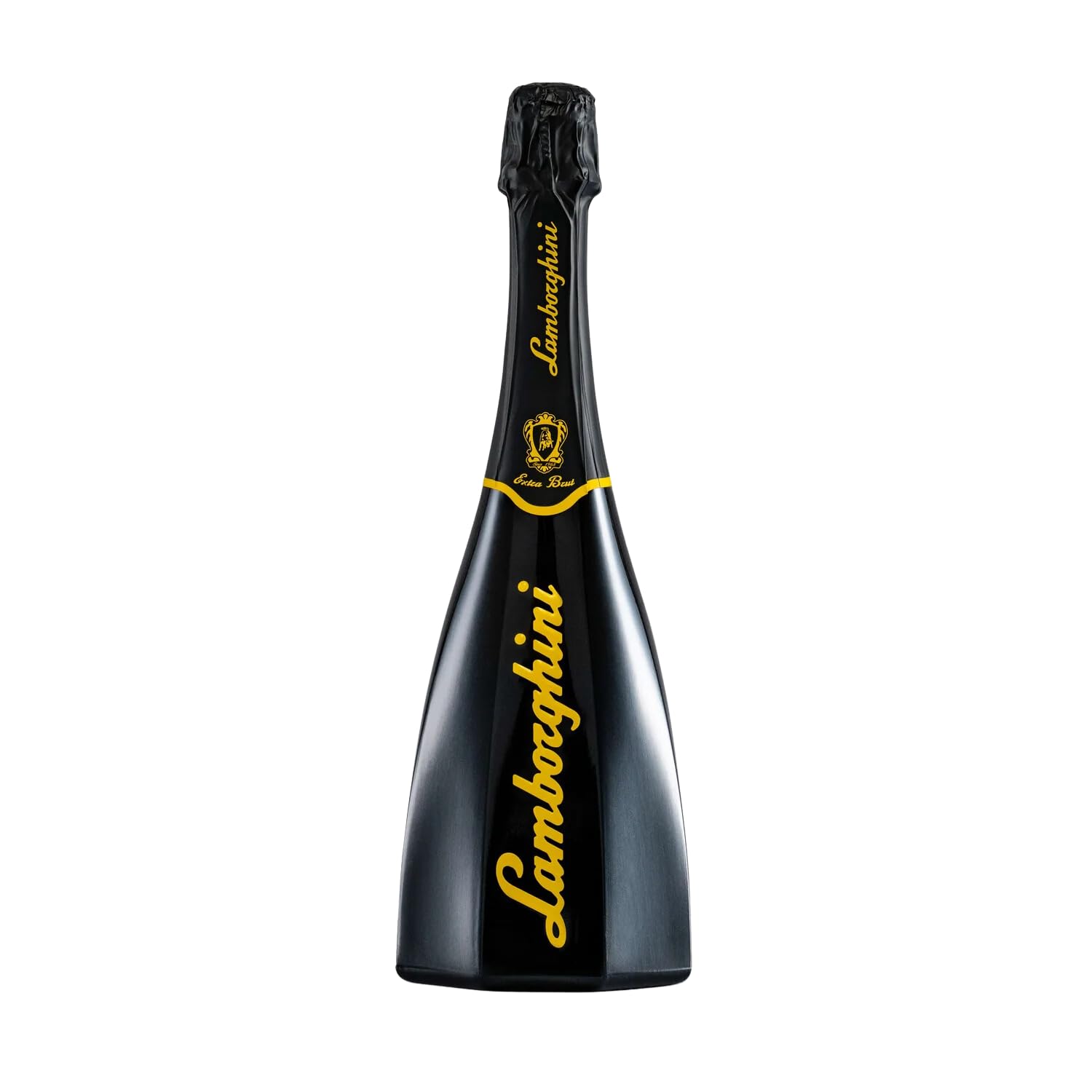 Lamborghini Ottagonale Extra Brut 0,75L, Yellow Label, Vino Spumante Secco, Metodo Charmat MADE IN ITALY (Ottagonale, Cofanetto + Flûte)