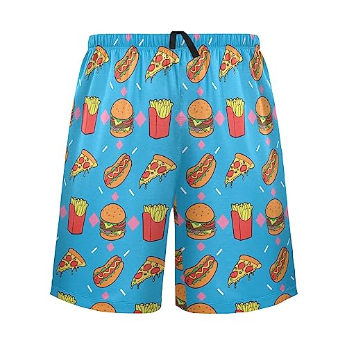 Men's Pajama Shorts Mens Sleep Pants with Pockets Soft Mens Short Pajama Bottoms 7